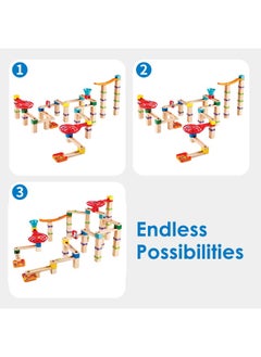 Hape Hape Marble Run Tricks n' Twists DIY Wood Building Racetrack Set  - Image 3