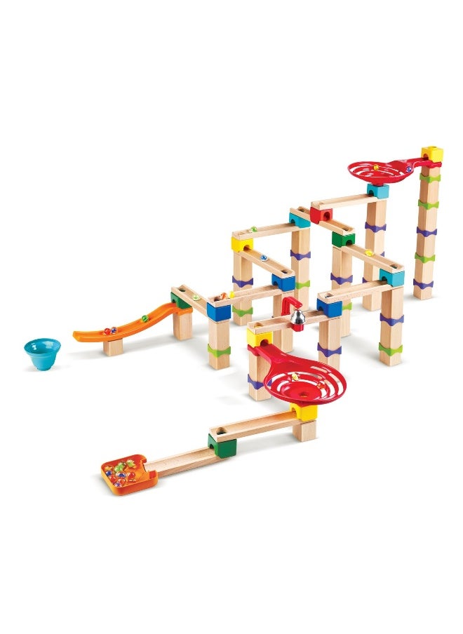 Hape - Hape Marble Run Tricks n' Twists DIY Wood Building Racetrack Set - Image 1