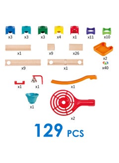 Hape Hape Marble Run Tricks n' Twists DIY Wood Building Racetrack Set  - Image 2
