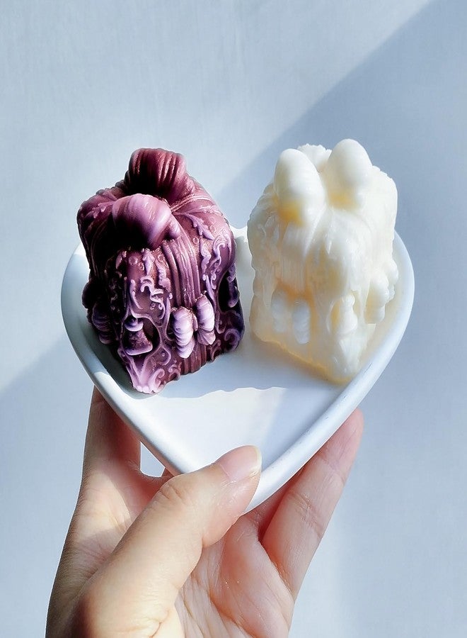 Wehous 2PCS Gift Box Candle Molds, Delicate Christmas Bell Embossed Silicone Molds for Candle Soap Wax Epoxy Resin, Holiday Fondant Chocolate Cake Dessert Mold, Christmas Ornament Art Craft Mold - Image 5