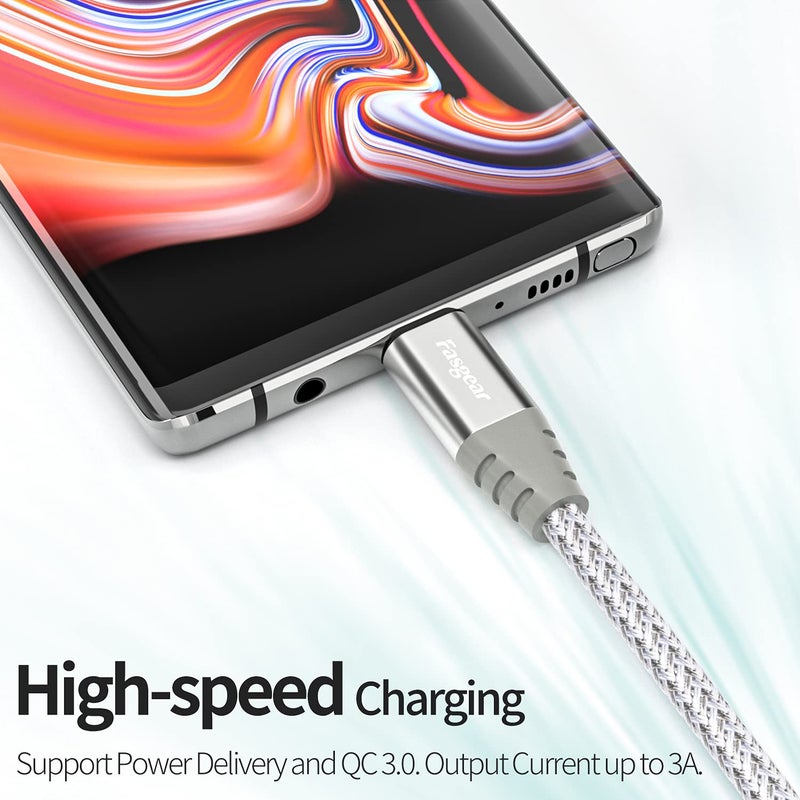 Fasgear USB C Extension Cable for Magsafe Charger, 1m Type C 2.0 Female to Male Extender Charger Cord Compatible for Chromebook,i-Pad 2020,Tab S7,Galaxy S21,Moto Z2,Pixel 5 4a,PS5 Controller, etc - Image 3