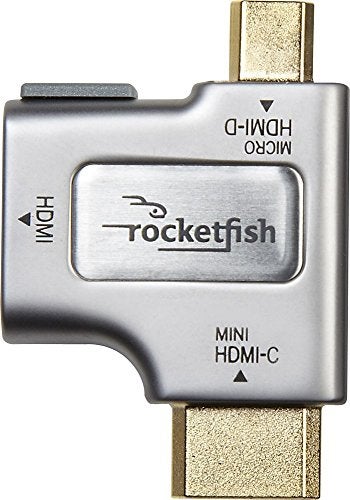 Rocketfish HDMI-to-Micro-/Mini-HDMI Adapter (RF-G1175) Silver/Gold - New - Image 3