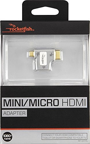 Rocketfish HDMI-to-Micro-/Mini-HDMI Adapter (RF-G1175) Silver/Gold - New - Image 2