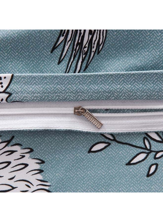 Beauenty 4-Piece European Style Animal Printed Duvet Cover Set Polyester Green/White/Pink - Image 4