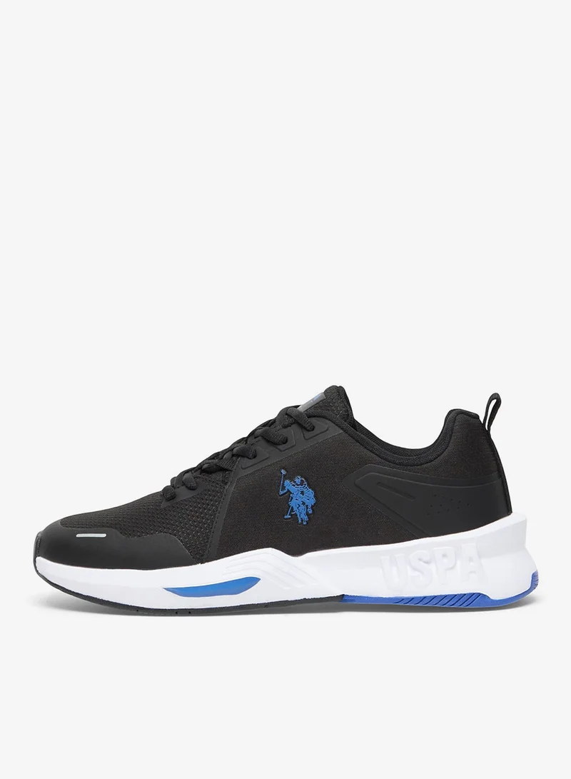U.S. Polo Assn. Black/Blue Men's Black Low-Top Sneakers Shoes - Lightweight Shoes Sleek and Comfortable for Daily Wear for Men | Best Price UAE