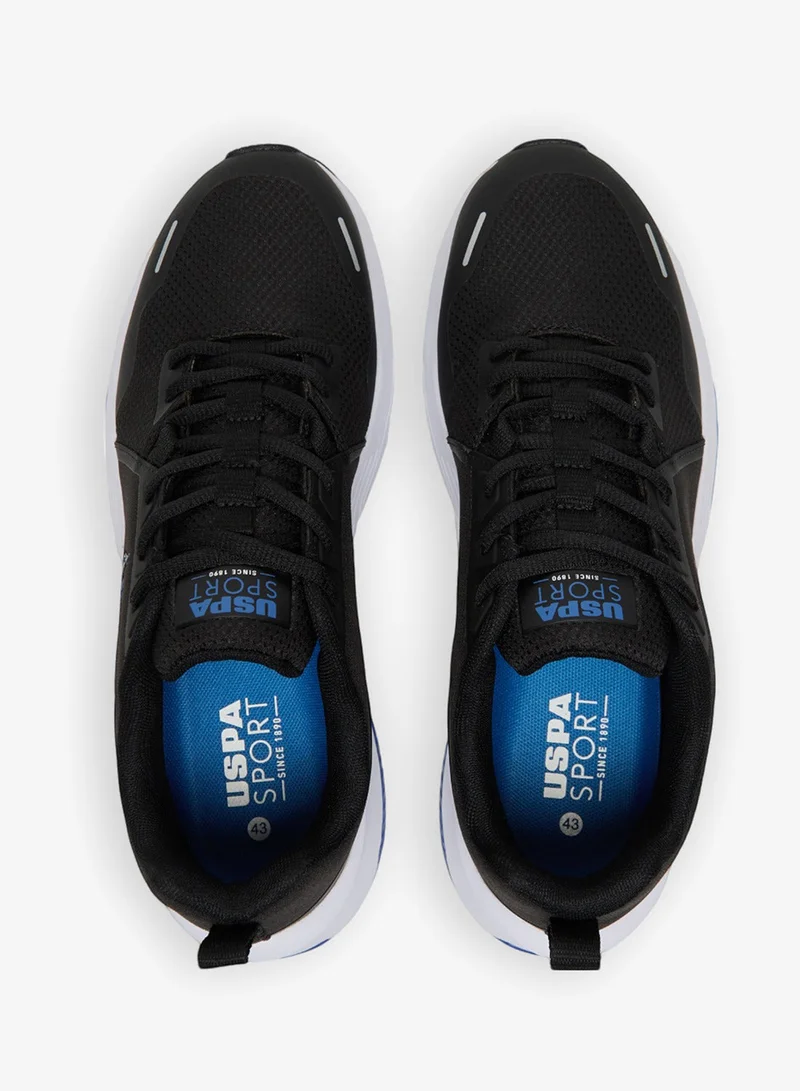 U.S. Polo Assn. Black/Blue Men's Black Low-Top Sneakers Shoes - Lightweight Shoes Sleek and Comfortable for Daily Wear for Men | Best Price UAE