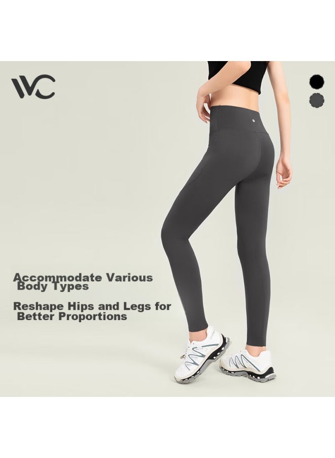 Vvc Shark Leggings For Women, Outer Wear, Autumn And Winter, Tummy Control Lifting, Base Layer Pants, Yoga Pants, Antibacterial Shaping Pants, Starry Gray, Size M - Image 1