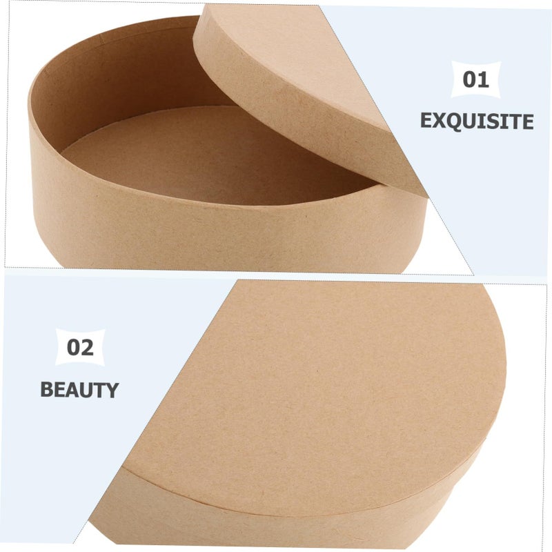Kraft Paper Round Box Set Of 3 For Diy Craft Storage Candy And Gift Packaging - Image 4