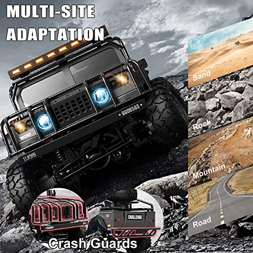 The perseids RC Truck RC Rock Crawler 1/12 Full Scale 4WD Remote Control Car Racing Vehicle Semi Truck and Trailer, 20km/h Offroad RC Truck RTR Climb Model Toys Hobby Grade RC Crawler with Metal - Image 3