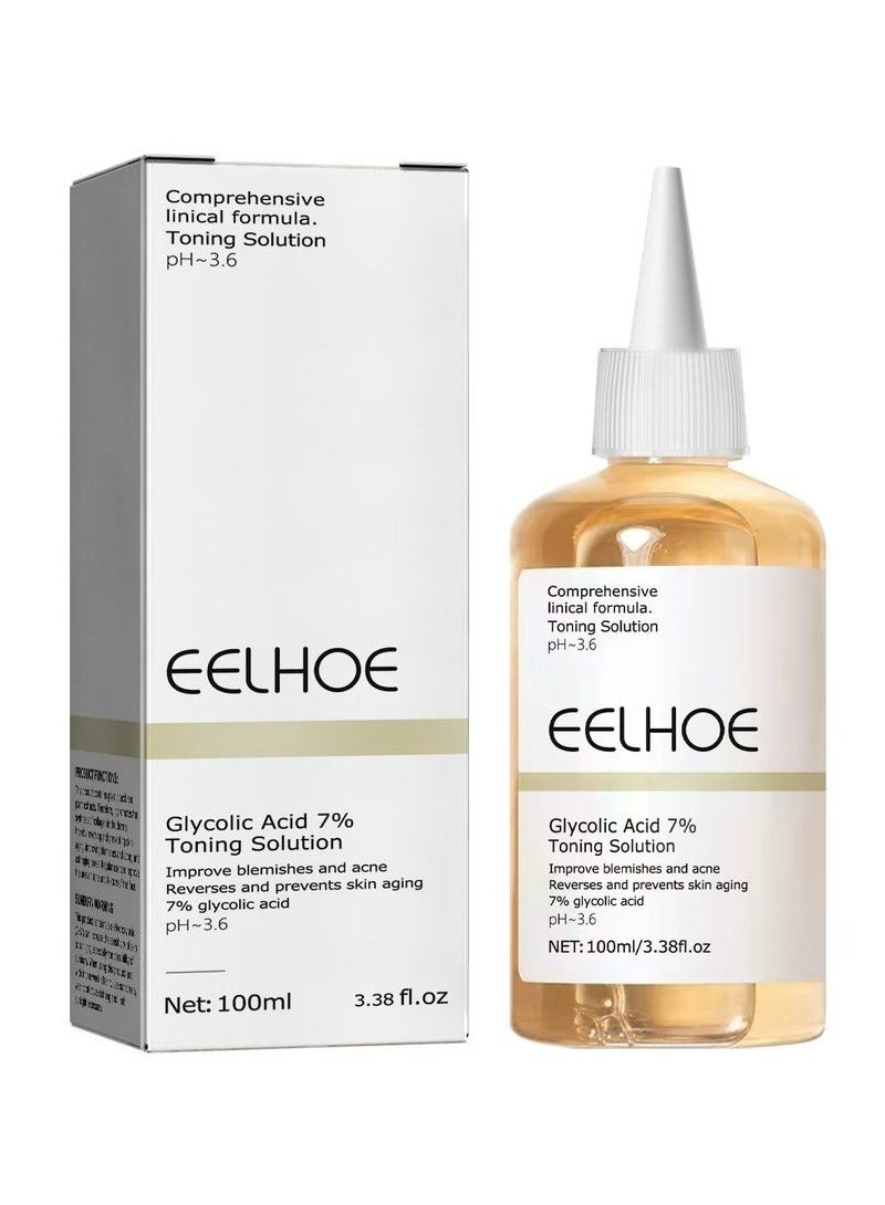 EELHOE Anti-aging face toner glycolic acid 7% toning solution ordinary acne remover lifting firming wrinkles glowing facial care - Image 1