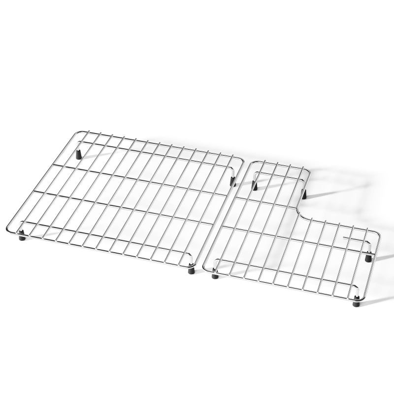 jkxoo 2618 x 1476 K6449ST Sink Protector Grid Stainless Steel Sink Racks for Kohler Sink Rack Whitehaven 5827 and K5826 Includes Left and Right Racks Farmhouse Sink Protector - Image 2