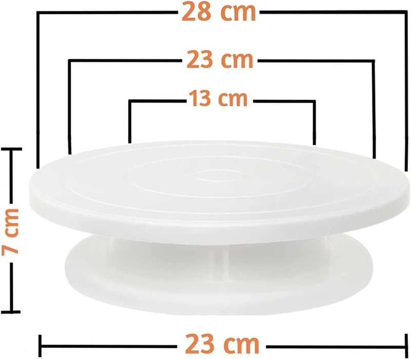 "Turn Me Cake" - Awesome Turntable Tart Stand Now Available in White. - Generic