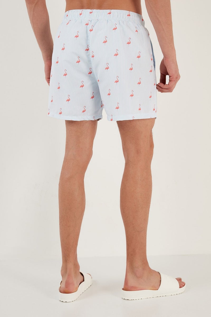 Buratti Patterned Swim Shorts with Waistband Pocket Swimsuit Short Men's Swimsuit Short 380M388  - Image 4