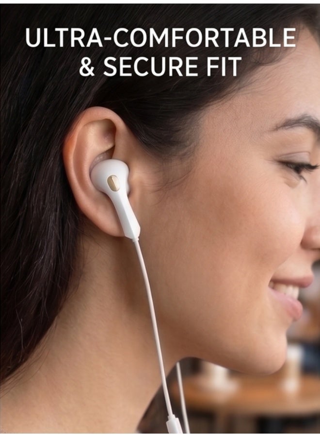 ASD-80EP-TC Type-C Wired Earphones | Hi-Fi Stereo Sound, In-Line Mic & Controls | Compatible with Samsung, Xiaomi, Huawei & Type-C iPhones - Image 3