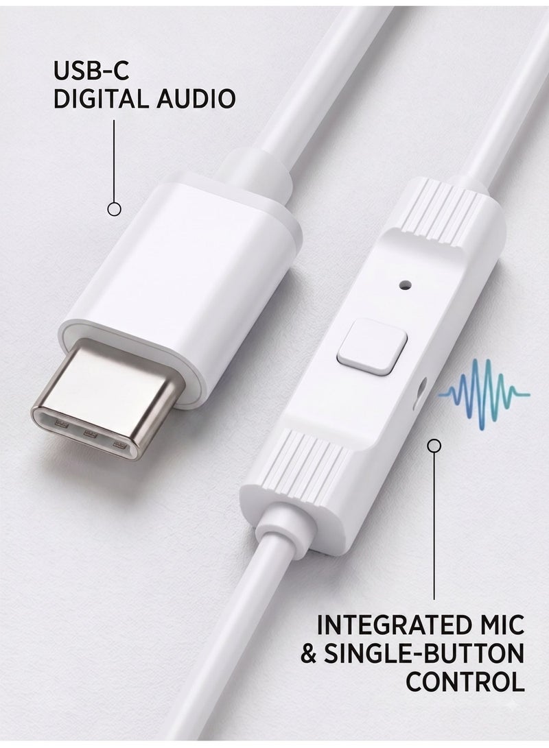 ASD-80EP-TC Type-C Wired Earphones | Hi-Fi Stereo Sound, In-Line Mic & Controls | Compatible with Samsung, Xiaomi, Huawei & Type-C iPhones - Image 4