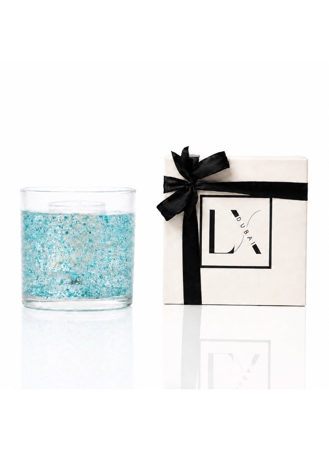 LX Dubai LX Forever Scented LED Candle - Luxury Decorative Wax Candle - Blue - Image 1