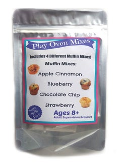 Play Oven Mixes Children Easy To Bake Oven Mixes Play Toy Real 4 Muffin Super Pack Refill Kit Apple Cinnamon Blueberry Chocolate Chip Strawberry Ultimate Set Cooking Baking Supplies Net Wt 4.0 Oz  - Image 2