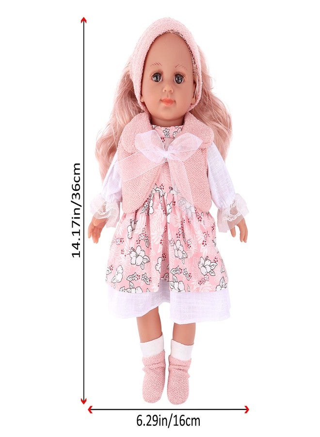 deAO Baby Doll Play Set 14 Inch Baby Doll with 3 Clothes and Accessories Girl Doll Dress Up Sets,Gift for Birthdays and Christmas L - Image 5