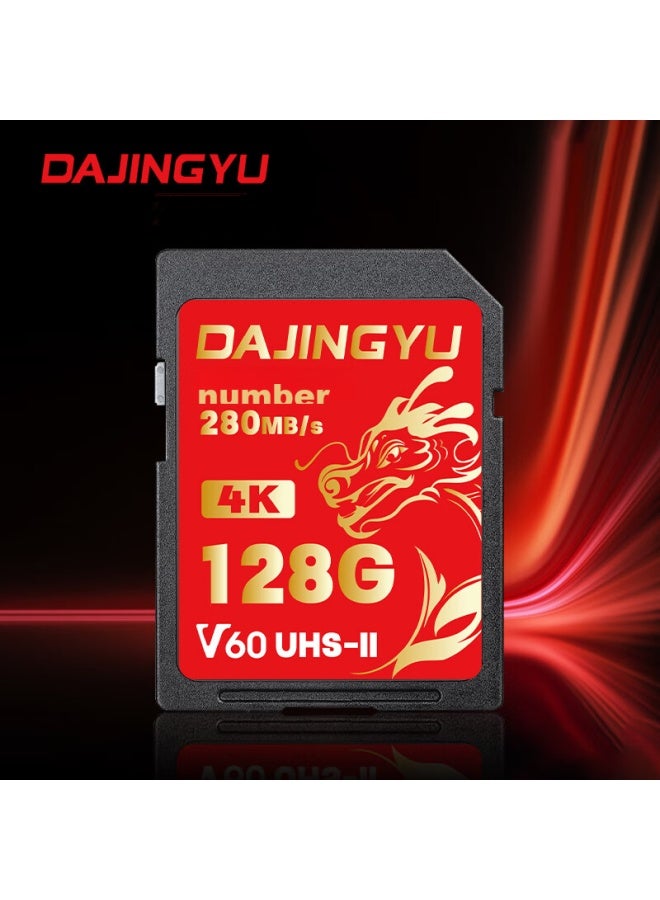 DAJINGYU بطاقة ذاكرة داجينغيو Sd V60 سعة 128 جيجابايت لكاميرا تخزين بطاقة عالية السرعة متوافقة مع سوني A1/zv-e1/a7m4، نيكون، كانون، فوجي، باناسونيك - Image 1