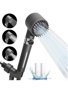 High Pressure Shower Head, Necomi Filtered Shower Head, 3-Settings Handheld Showerhead with On Off Switch, Multifunctional Massage Shower