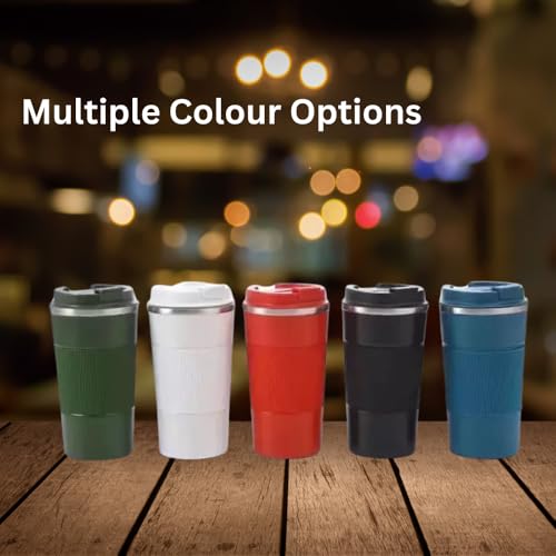 Natkam Travel Coffee Mug | Insulated Tumbler with Spill Proof Lid for Hot and Cold Drinks | Ideal for Office, Car, Travel, Gym. (Black) - Image 5