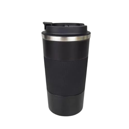 Natkam Travel Coffee Mug | Insulated Tumbler with Spill Proof Lid for Hot and Cold Drinks | Ideal for Office, Car, Travel, Gym. (Black) - Image 1