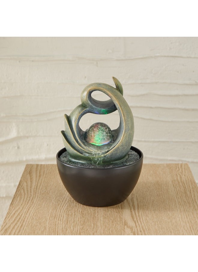 Home Box Belen Modern Fountain with Rolling Ball and LED Light 13 x 13 cm  - Image 2