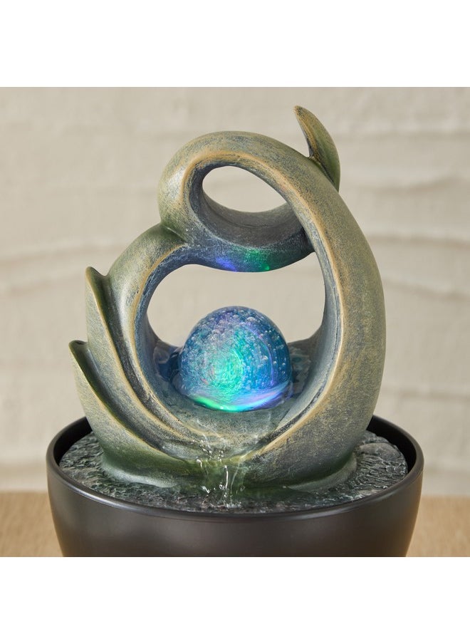 Home Box Belen Modern Fountain with Rolling Ball and LED Light 13 x 13 cm  - Image 3