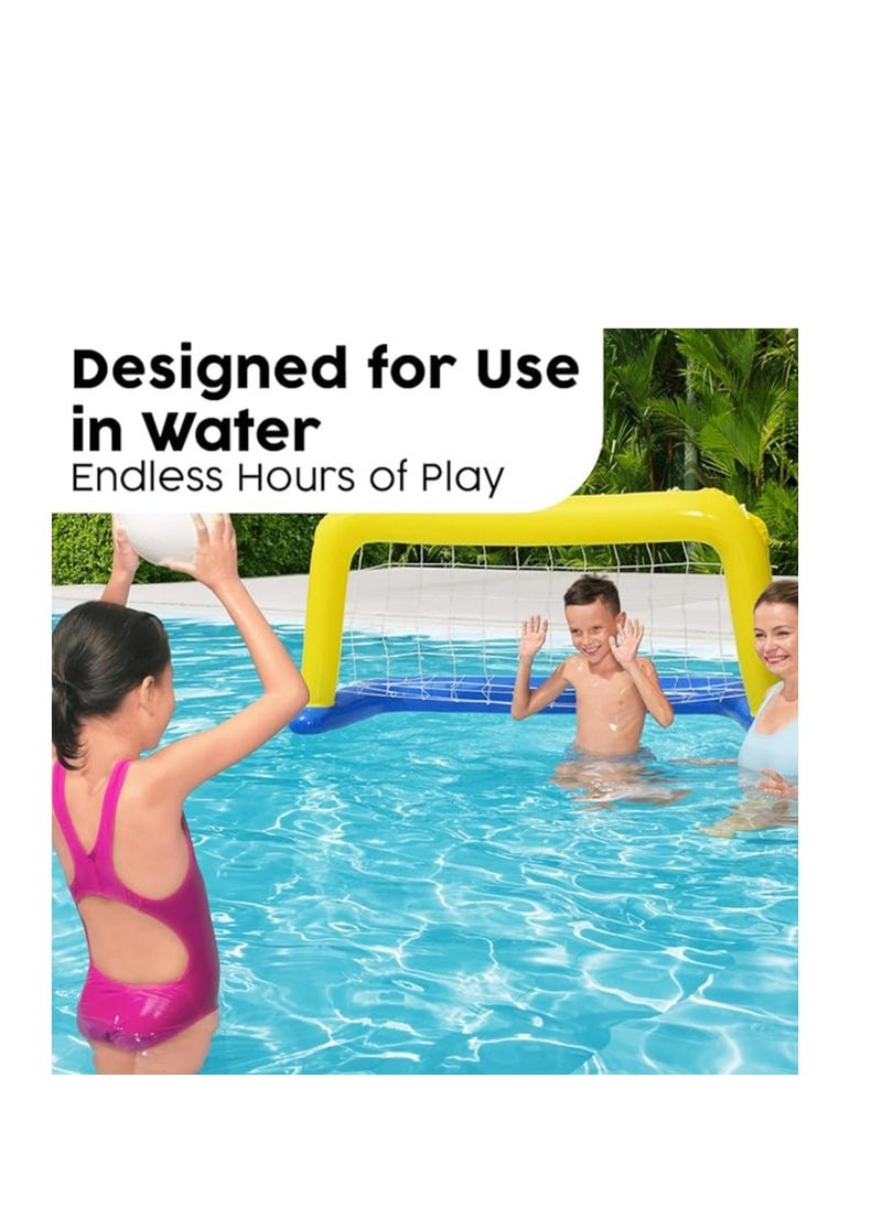 Bestway - Water Polo Swimming Pool Game Set – Complete Pool Sports Kit for Fun and Exercise//  Complete Set: Includes 2 floating goals, a water polo ball, and adjustable nets for a complete water polo experience. - Image 1