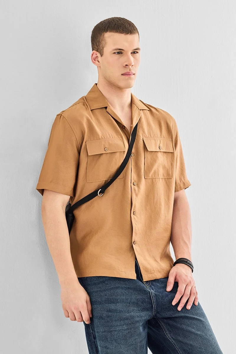 سنيتش قميص بجيوب مزدوجة بقصة صندوقية