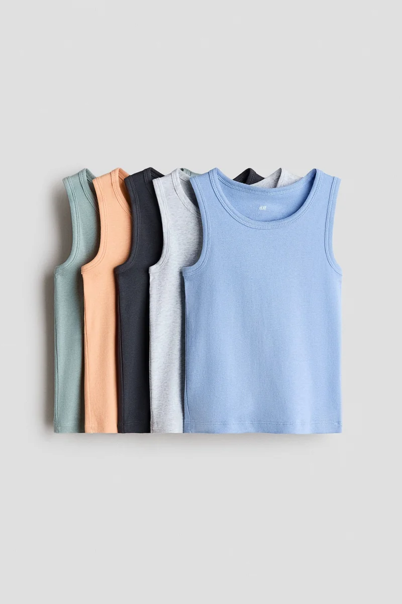 H&M 5-pack cotton vest tops