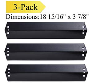 Votenli P9505A(3-Pack) Porcelain Steel Heat Plate,Heat Shield, Heat Tent for Chargriller Charcoal 3001, 3008, 3030, 4000, 5050, 5252, 5650 Gas Grill - Image 2