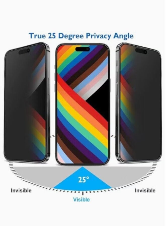 PROMASS Premium Matte ceramic privacy screen protector compatible with Iphone 15 pro max - Image 3