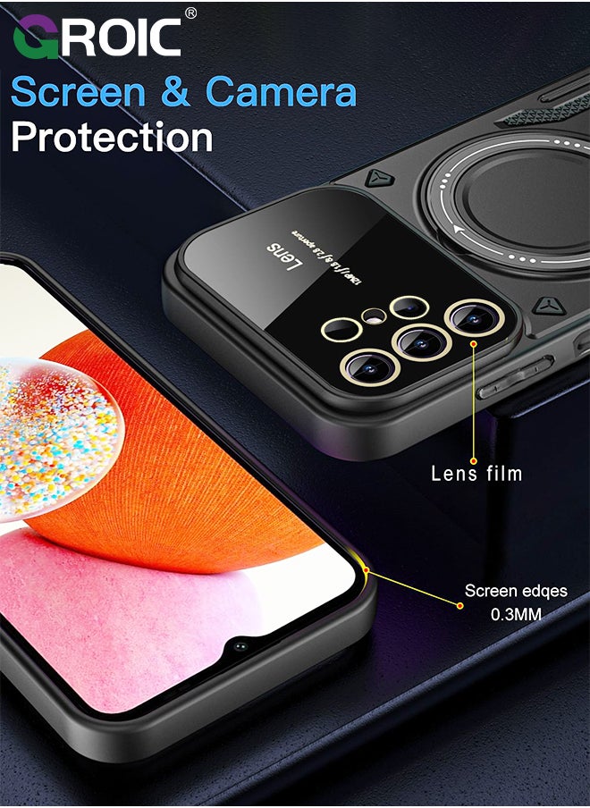GROIC - For Samsung Galaxy S24 Ultra Case with 360° Rotatable Magnetic Ring Stand, Large Window Design Phone Shell Compatible with Magsafe, Protection Shockproof Phone Cover for S24 Ultra 6.8'' - Image 1
