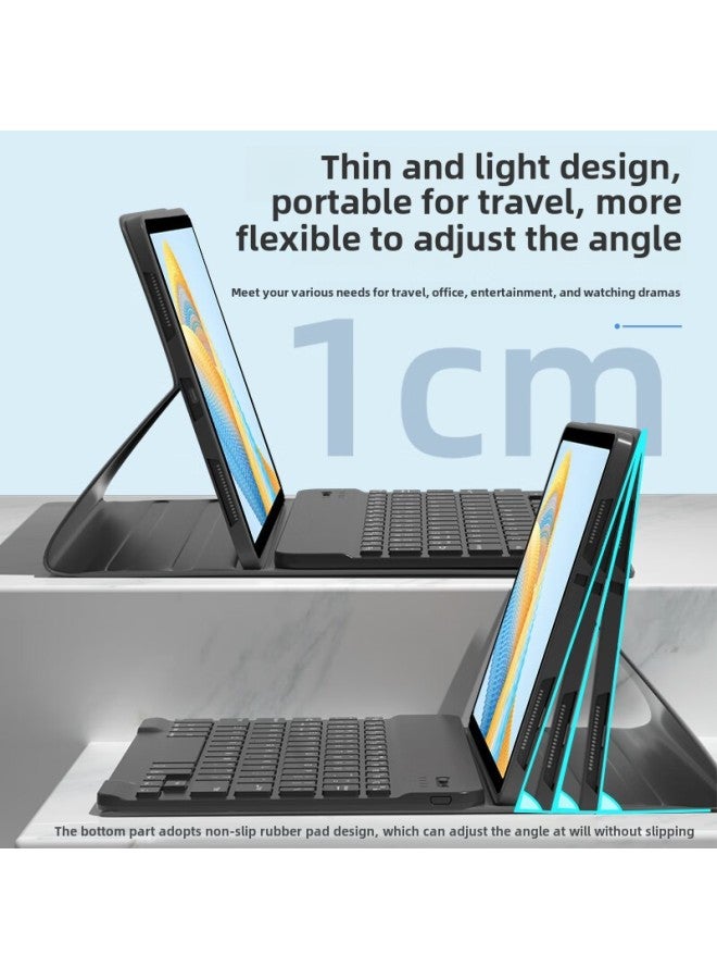 For Glory Tablet V8Pro Bluetooth Keyboard Protective Cover 12 "Glory 9/8/7/6 Full Package V7Pro Magnetic Suction-Color:Backlit Version [fog Blue Keyboard And Mouse] No Pen Slot-Applicable Model:Honor Tablet V7 Pro(11 Inches)  - Image 4