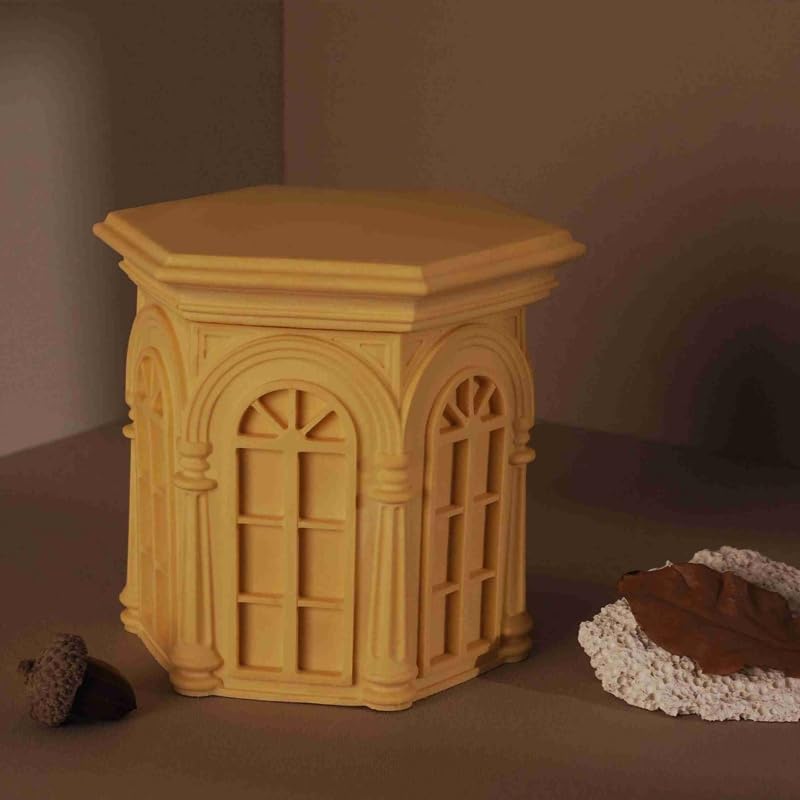 FirstTry Storage Box Resin Mold I Hexagonal Roman Silicone Epoxy Casting Mould with Lid I Concrete Molds for DIY Handmade Crafts Ornament Jewelry Ring Trinket Makeup Organizer Flower Pot Candle Jar - Image 3