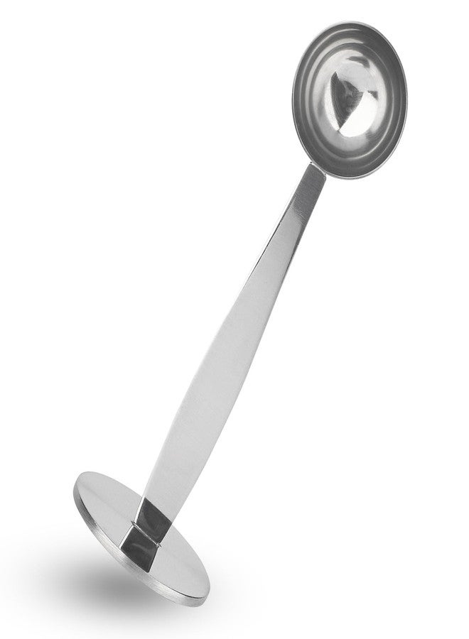 DFD 2-Inch-1 Coffee Scoops, 304 Stainless Steel Tablespoon Measure Spoon with Pressed Bottom for Coffee Bean Press Coffee Grinding Pressing（Silver15 ml） - Image 1