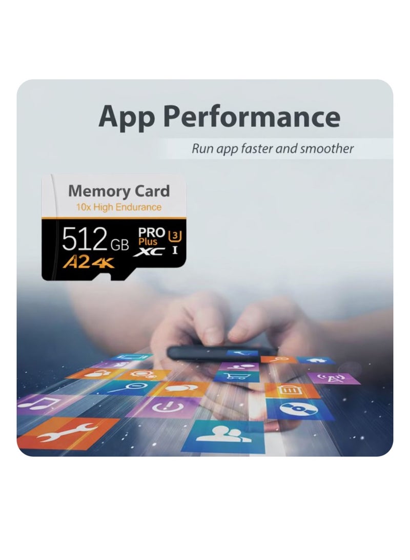 PRO Micro SD Memory Card 512GB High Endurance Class 10 with 4K Video Support - Image 3