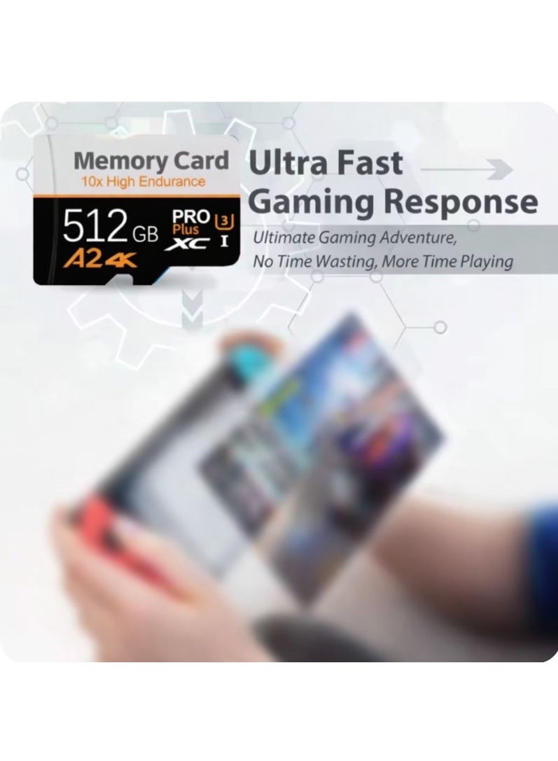 PRO Micro SD Memory Card 512GB High Endurance Class 10 with 4K Video Support - Image 2