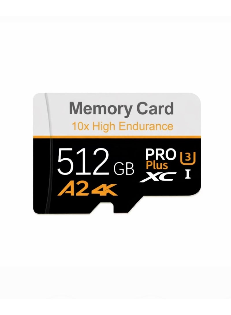 PRO Micro SD Memory Card 512GB High Endurance Class 10 with 4K Video Support - Image 1