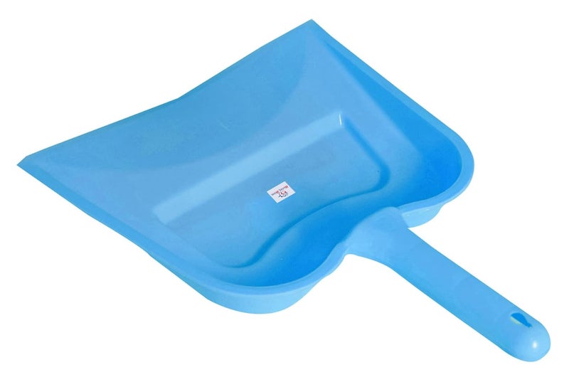 Kuber Industries Heart Home Plastic Lightweight 12 Dustpan with Comfort Grip Handle for Easy Sweep Broom Pack of 2 Blue Green - Image 3
