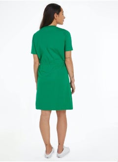TOMMY HILFIGER Women's 1985 Collection Signature T-Shirt Dress -  Pure organic cotton, Green  - Image 3