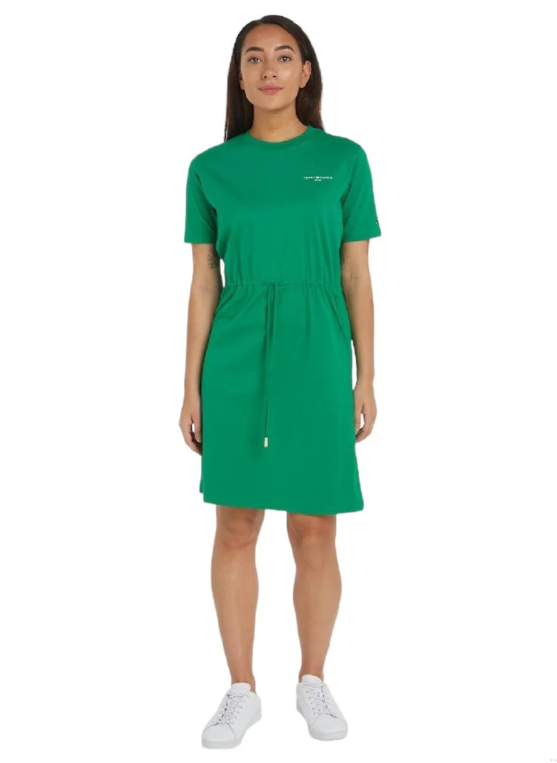 TOMMY HILFIGER Women's 1985 Collection Signature T-Shirt Dress -  Pure organic cotton, Green