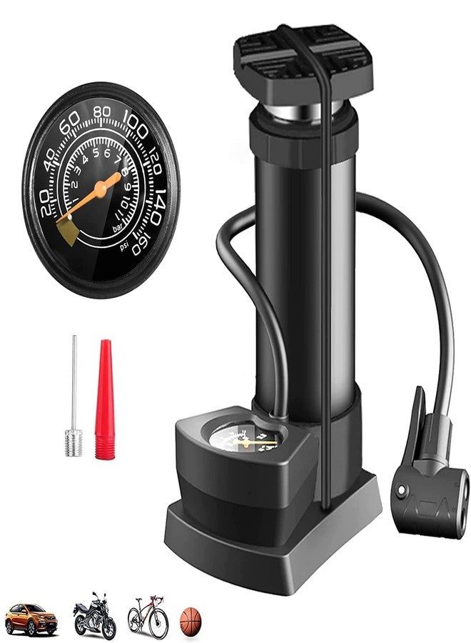 Rexez Imported Portable High Pressure Foot Air Pump Compressor for Car and Bike Air Pump for Motorbike Cars Bicycle for Football Cycle Pumps for Bicycle car air Pump for tubeless - Image 1