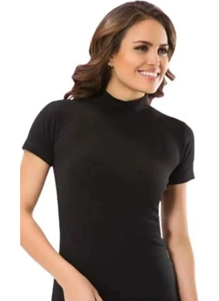 كوتا 6228 Women's Short Sleeve Half Turtleneck Undershirt 6 Pieces