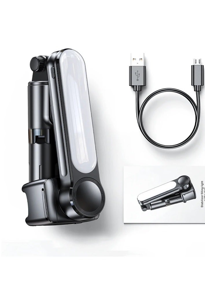 Aluminum Alloy Bluetooth Remote Control Selfie Stick Portable Tripod Stand with Adjustable Fill Light Multifunctional Phone Holder for Selfie Group Photos Video Recording and Live Streaming - Image 2