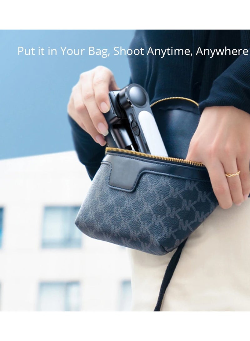 Aluminum Alloy Bluetooth Remote Control Selfie Stick Portable Tripod Stand with Adjustable Fill Light Multifunctional Phone Holder for Selfie Group Photos Video Recording and Live Streaming - Image 3