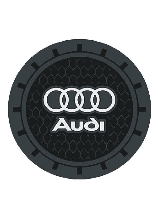Liin Innovative Automotive Products Suitable For Round Car Cup Barrel Logo Graphic Display Car Coasters-Color:AODI  - Image 1