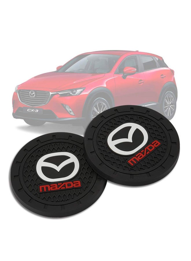 Liin Innovative Automotive Products Suitable For Round Car Cup Barrel Logo Graphic Display Car Coasters-Color:AODI  - Image 5