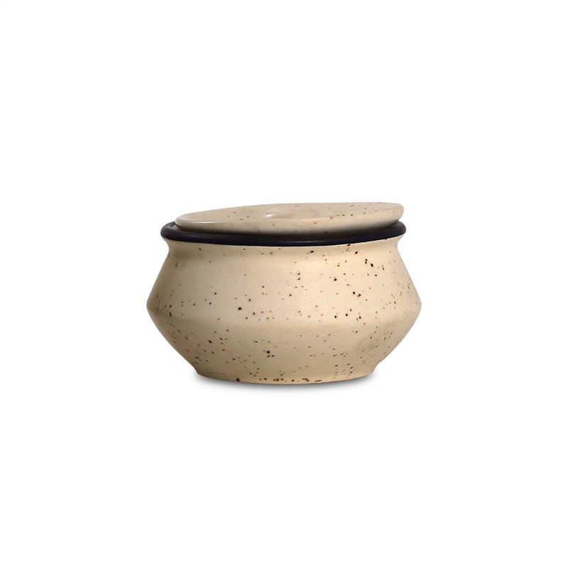 Caffeine Ceramic Handmade White & Black Matte Dip and Sauce (Set of 4, 50 ml) - Image 3